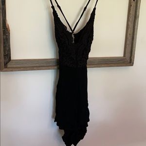Black lace romper